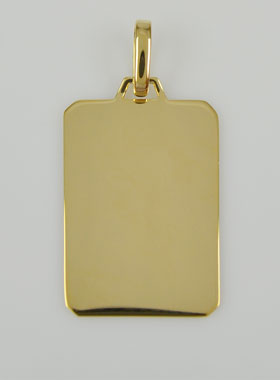 Médaille Plaque à Graver - Plaqué Or (pic 1)