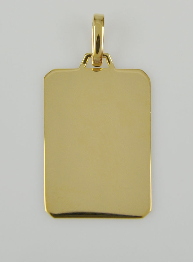 Médaille Plaque à Graver - Plaqué Or (pic 2)