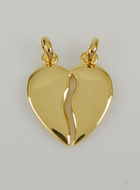 Médaille Coeur Séparable - Plaqué Or (pic 1)