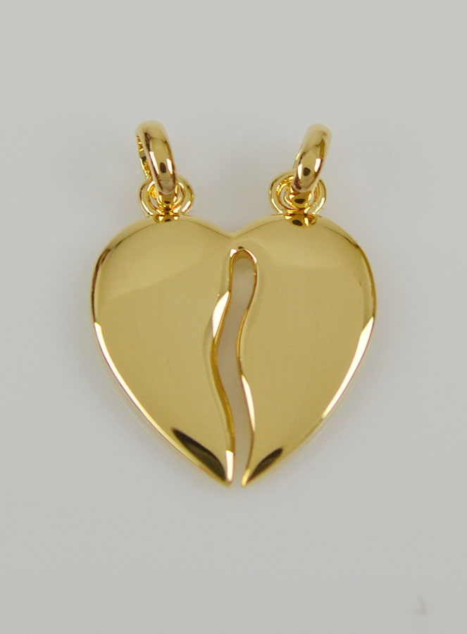Médaille Coeur Séparable - Plaqué Or (pic 2)