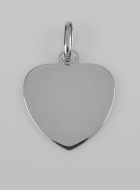 Médaille Pendentif Coeur à Graver - Argent Massif (pic 1)