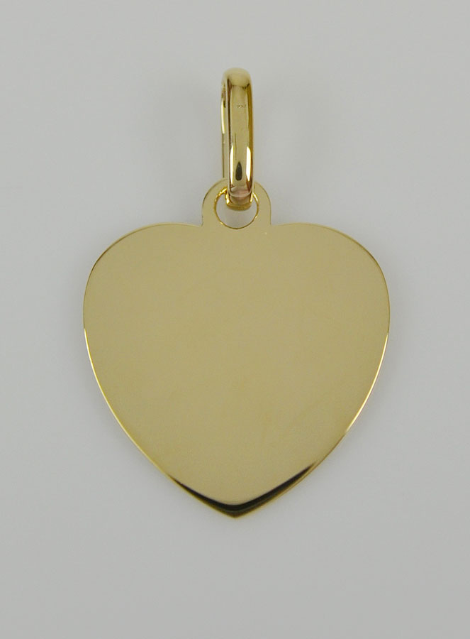 Médaille Pendentif Coeur à Graver - Plaqué Or 18k (pic 2)