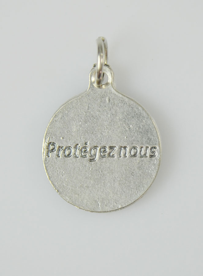 Médaille Sainte Marie-Madeleine Argentée & Émail Bleu - 18 mm (pic 4)