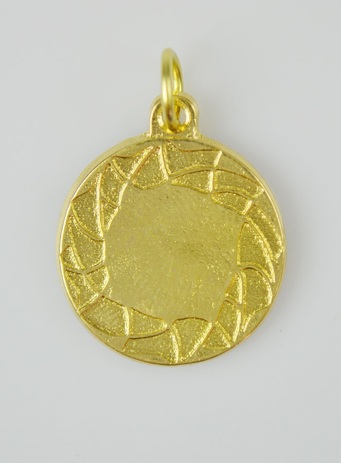 Médaille Colombe du Saint Esprit Dorée & Émail Rouge - 2cm (pic 4)