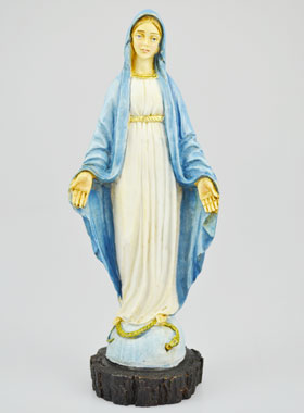 Statue de la Vierge Miraculeuse Marbre et Résine - 20cm (pic 1)