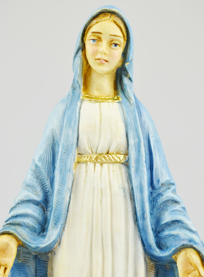 Statue de la Vierge Miraculeuse Marbre et Résine - 20cm (pic 3)