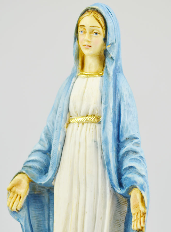 Statue de la Vierge Miraculeuse Marbre et Résine - 20cm (pic 4)