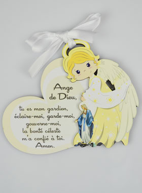 Médaillon de Berceau Ange Protecteur & Vierge Miraculeuse (pic 1)