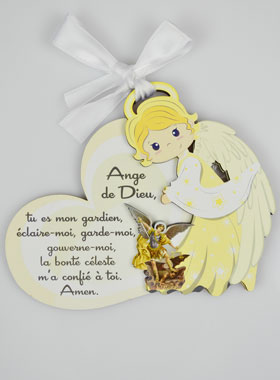 Médaillon de Berceau Ange Gardien & St Michel Archange (pic 1)