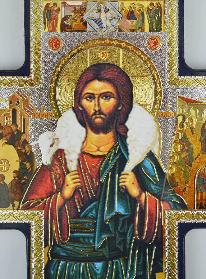 Icône Religieuse Christ Bon Pasteur - 15cm (pic 4)
