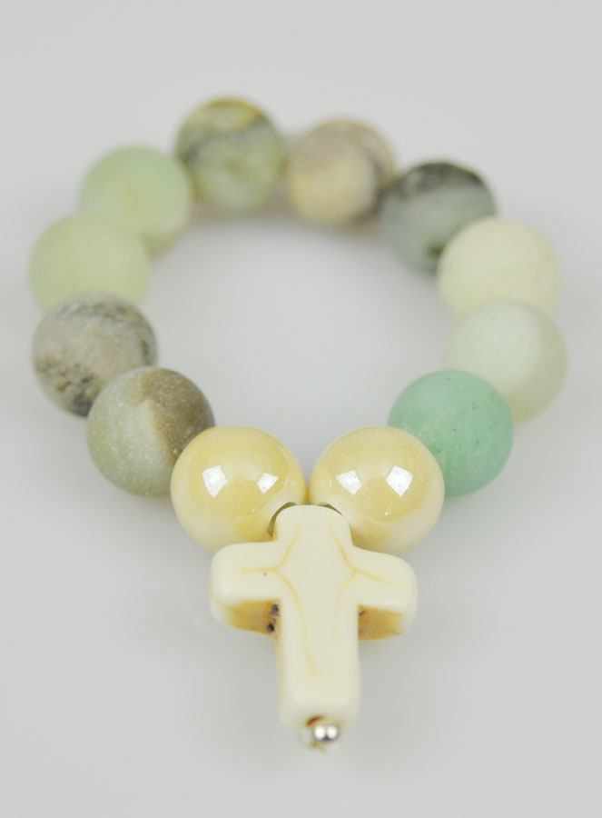 Dizainier en Pierre Naturelle - Amazonite Givrée (pic 3)