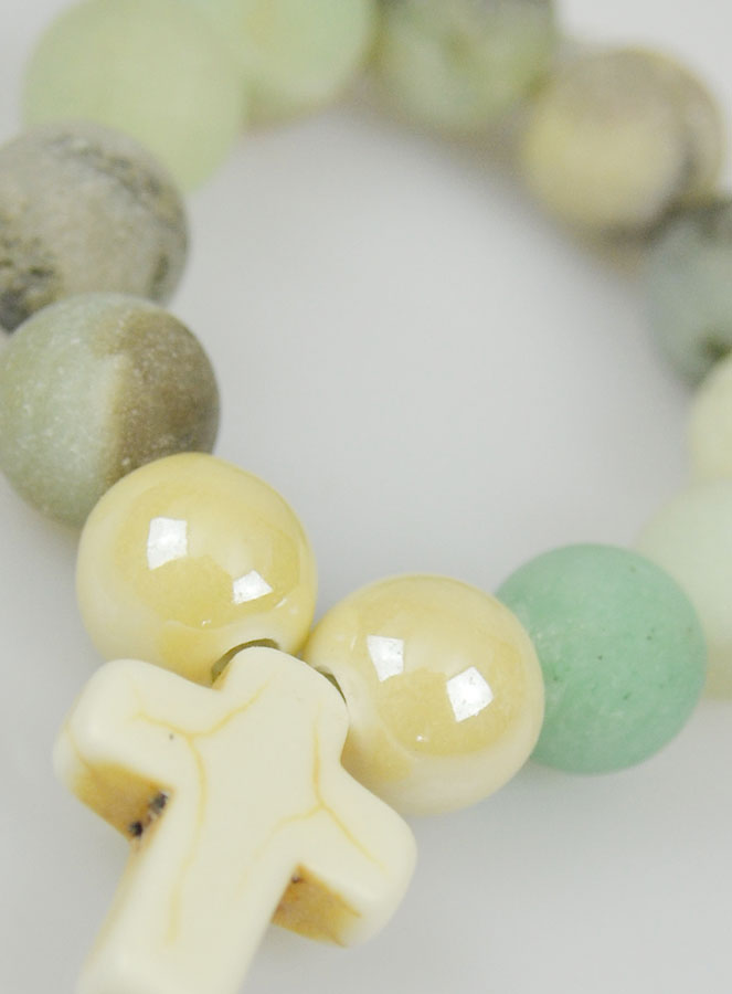 Dizainier en Pierre Naturelle - Amazonite Givrée (pic 4)