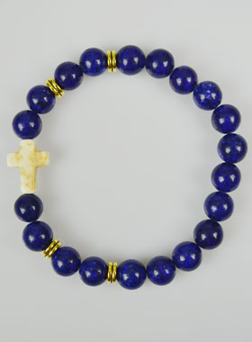 Bracelet Religieux en Pierre Naturelle - Lapis Lazuli (pic 1)