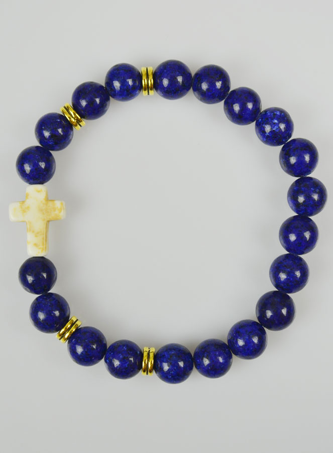 Bracelet Religieux en Pierre Naturelle - Lapis Lazuli (pic 2)