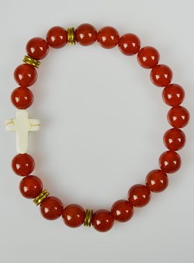 Bracelet Religieux en Pierre Naturelle - Cornaline (pic 1)