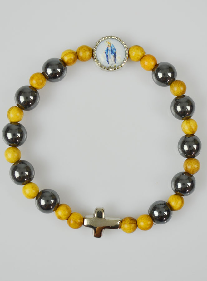 Bracelet Religieux des Saints - Vierge Miraculeuse & Croix (pic 2)
