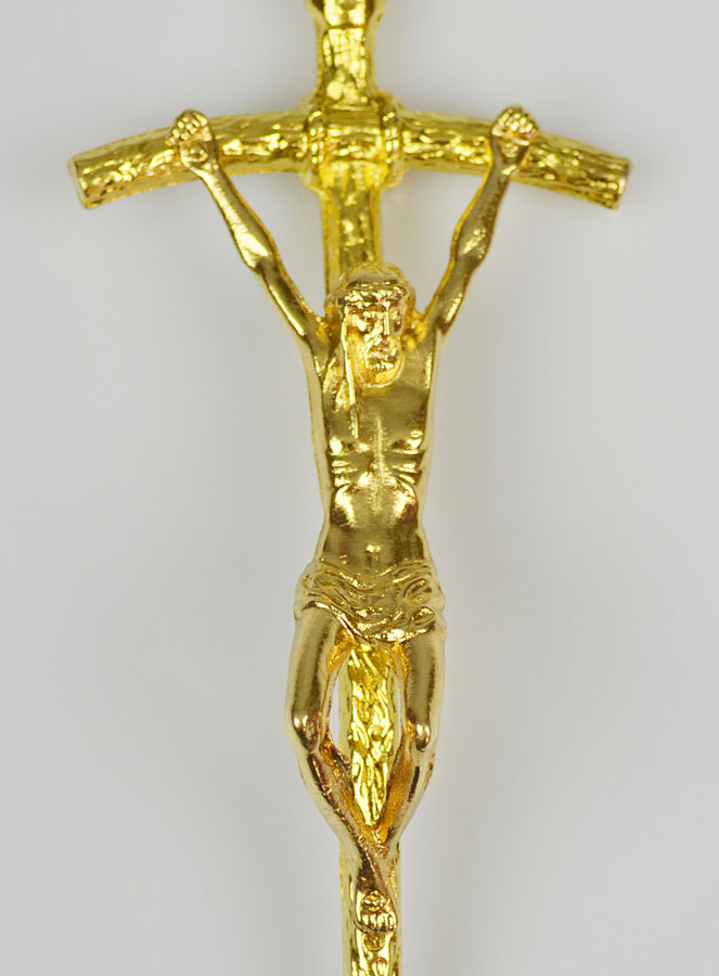 Crucifix à Suspendre 14cm - Or (pic 3)