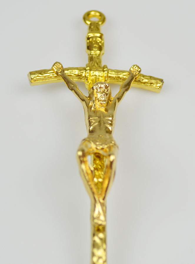Crucifix à Suspendre 14cm - Or (pic 4)