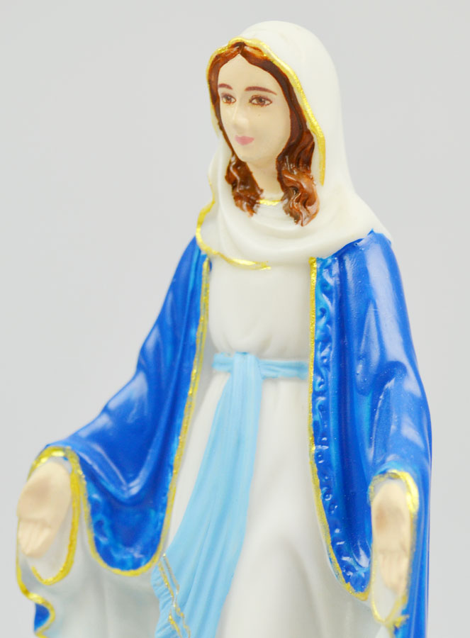 Statue de la Vierge Miraculeuse Résine et Fibre de Verre - 15cm (pic 3)