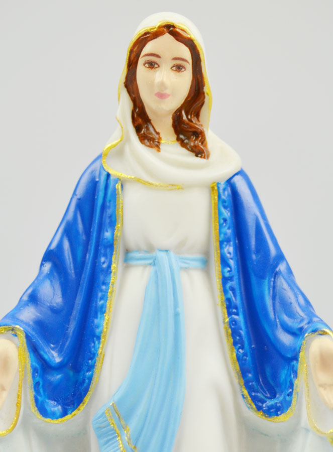 Statue de la Vierge Miraculeuse Résine et Fibre de Verre - 15cm (pic 4)
