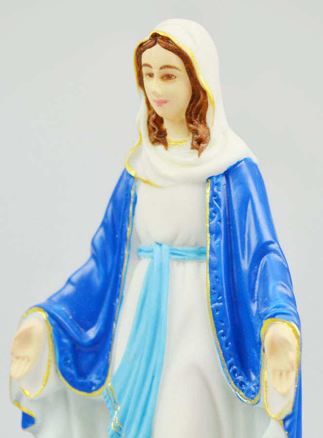 Statue de la Vierge Miraculeuse Résine et Fibre de Verre - 20cm (pic 3)