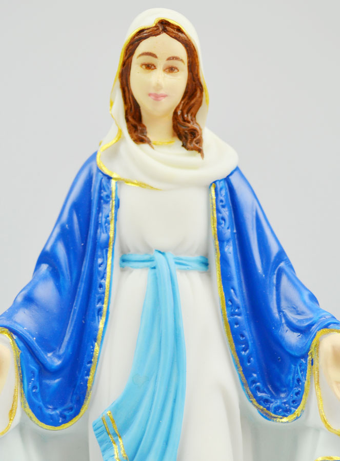 Statue de la Vierge Miraculeuse Résine et Fibre de Verre - 20cm (pic 4)