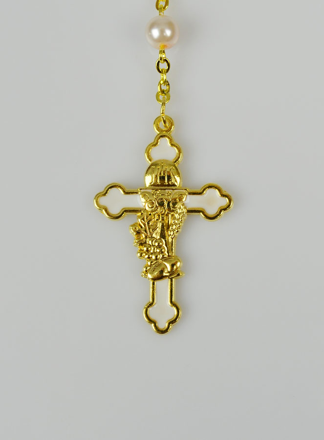 Coffret de Première Communion Chapelet + Médaille - Doré (pic 3)