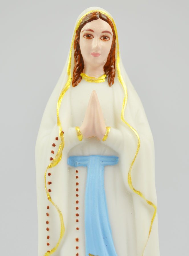 Statue Notre Dame de Lourdes Résine et Fibre de Verre - 15cm (pic 4)