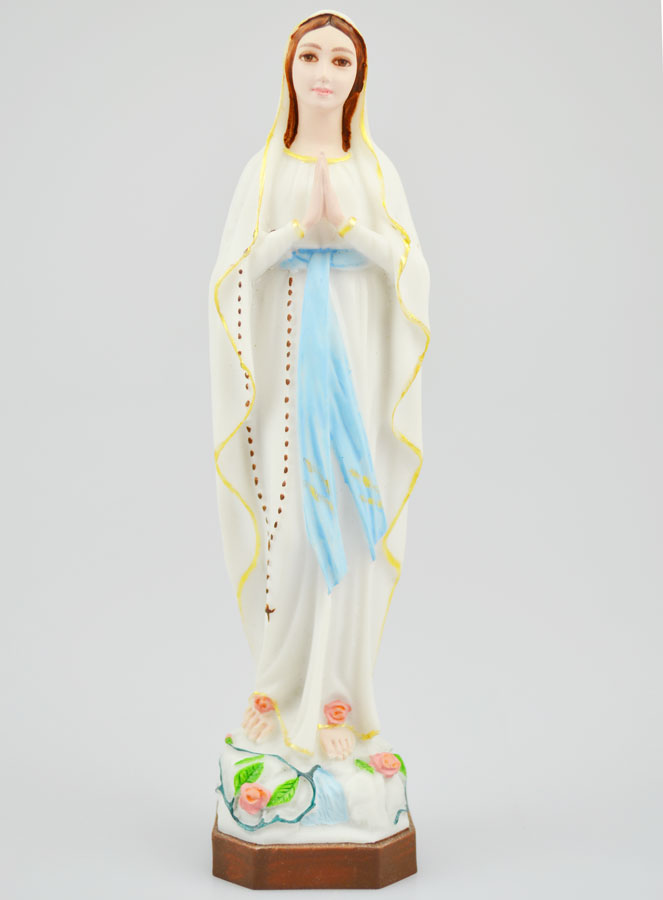 Statue Notre Dame de Lourdes Résine et Fibre de Verre - 20cm (pic 2)