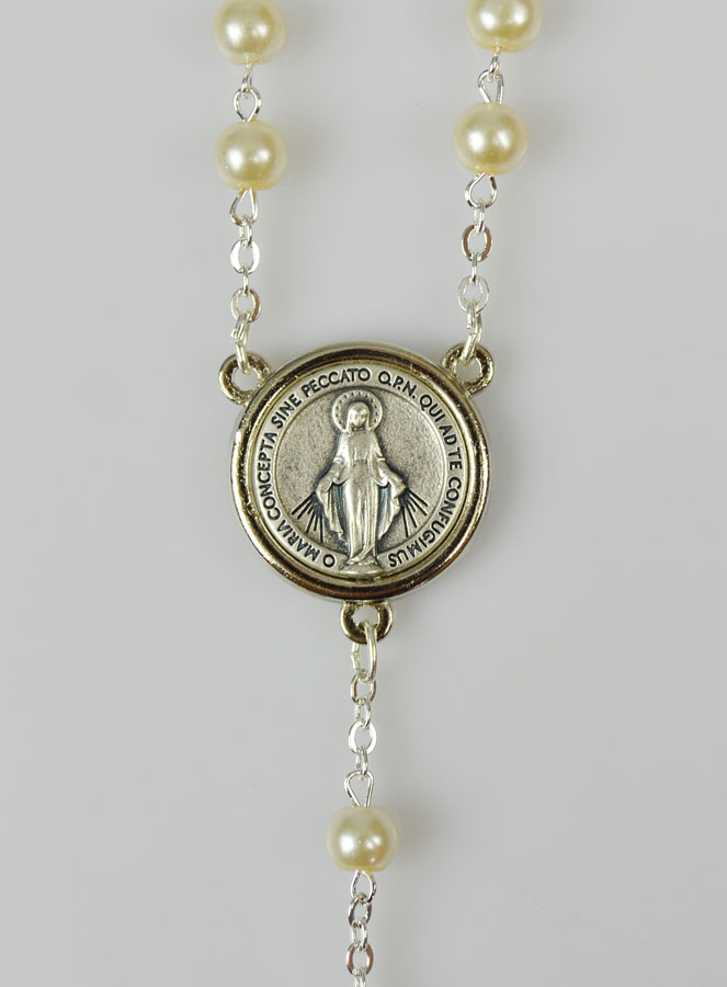 Coffret de Première Communion Chapelet + Médaille Miraculeuse - Argenté (pic 4)
