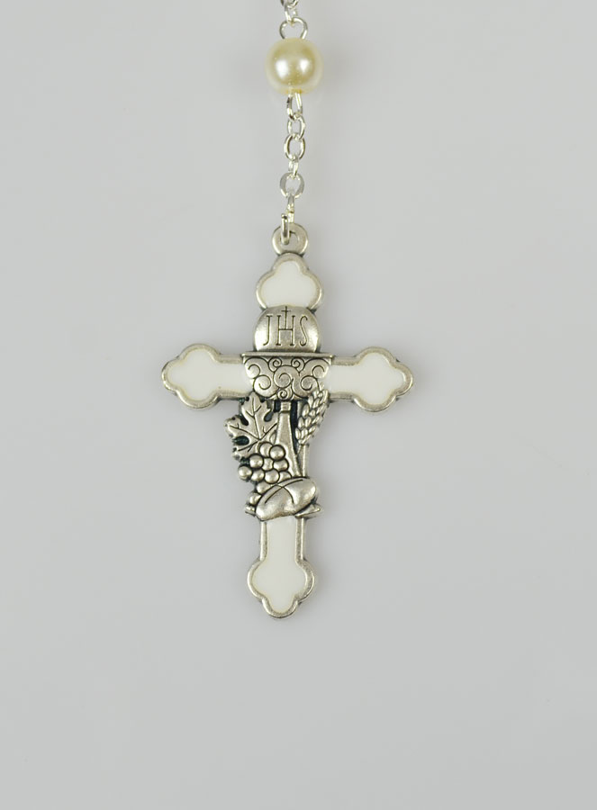 Coffret de Première Communion Chapelet + Médaille St Michel - Argenté (pic 3)