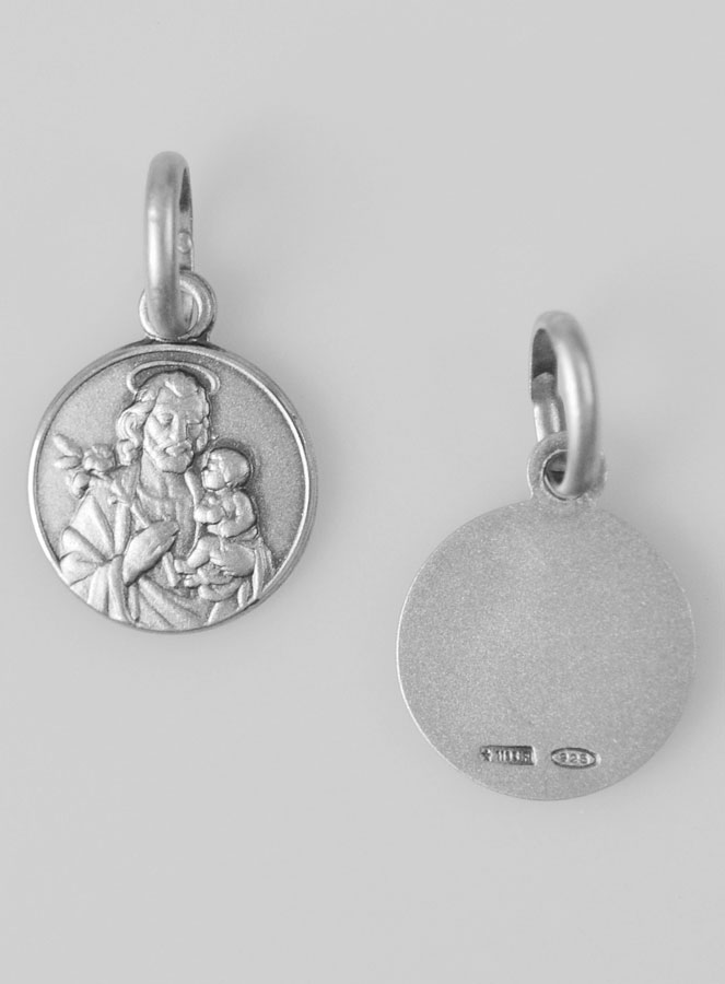 Médaille en Argent Massif - Saint Joseph - 10mm (pic 4)