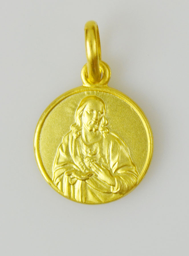 Médaille du Scapulaire en Plaqué Or - 12mm (pic 4)