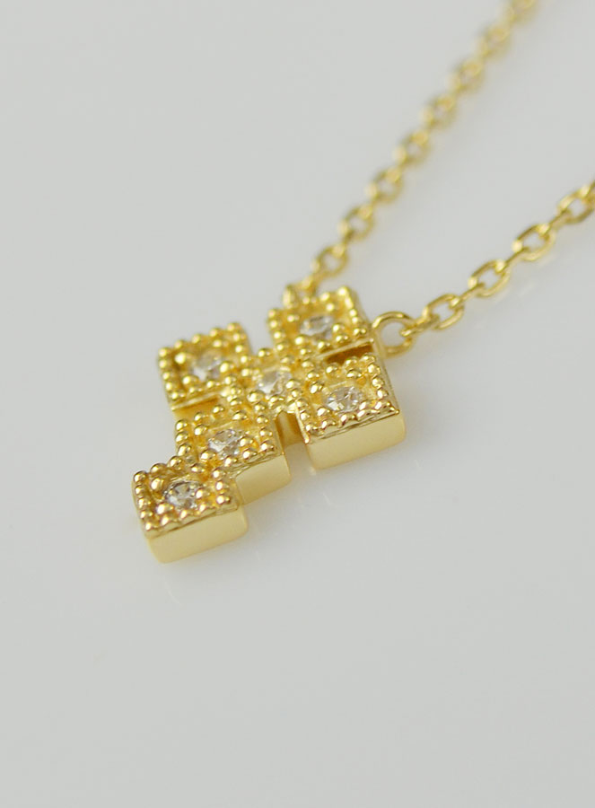 Collier Religieux Croix Orthodoxe en Plaqué Or 18k (pic 3)