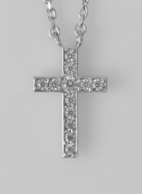 Collier Croix Diamant - Argent Massif (pic 1)