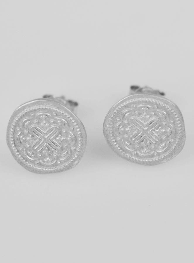 Boucles d'Oreilles en Argent Style Médiéval - 10mm (pic 2)