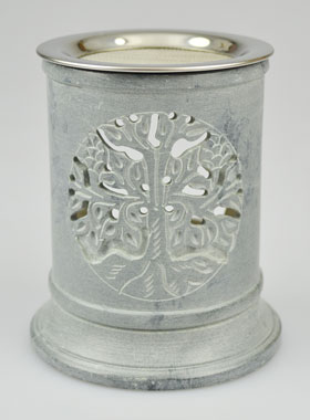 Brûle-Encens Photophore en Stéatite - Arbre de Vie (pic 1)