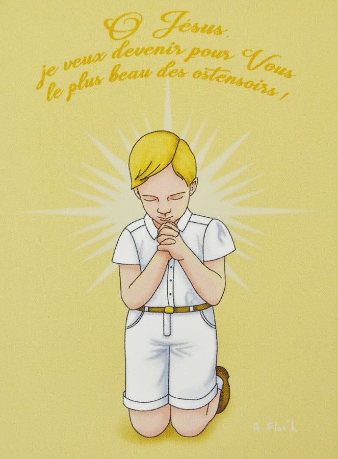 Carte de Première Communion - Ô Jésus - Modèle Garçon (pic 2)