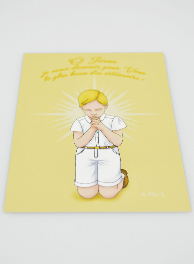 Carte de Première Communion - Ô Jésus - Modèle Garçon (pic 4)