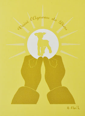 Carte de Première Communion - Voici l'Agneau de Dieu (pic 1)