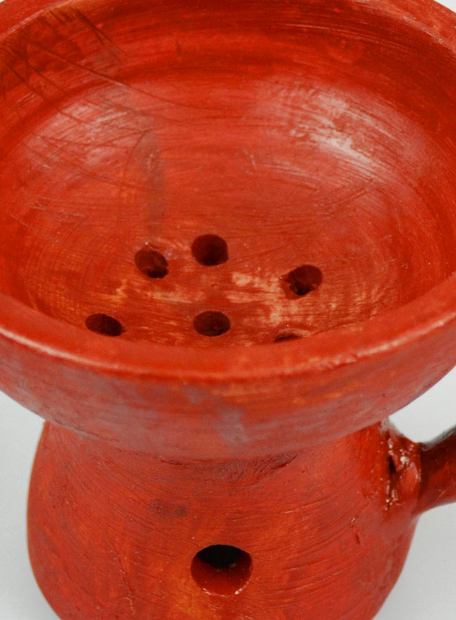 Brûle Encens Porte Charbon en Terre Cuite Rouge (pic 4)