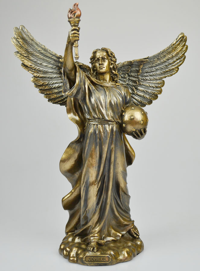 Statue Religieuse de l'Archange Jophiel en Bronze - 35cm (pic 2)