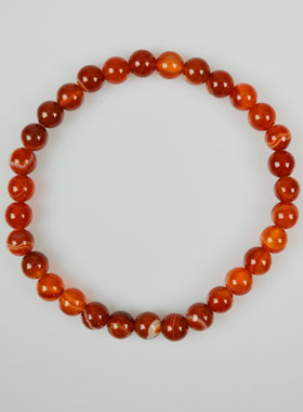 Bracelet en Pierre Naturelle de Cornaline Rubanée (pic 1)