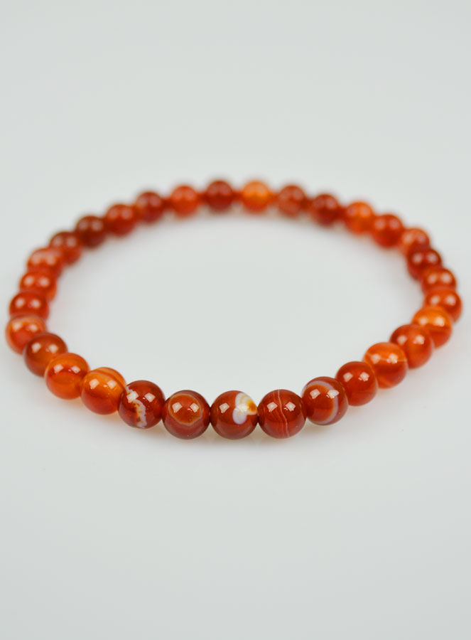 Bracelet en Pierre Naturelle de Cornaline Rubanée (pic 3)