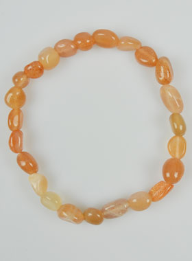 Bracelet en Pierre Naturelle Roulée de Lune Rose (pic 1)