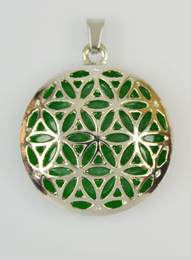 Pendentif Fleur de Vie Pierre naturelle Aventurine Verte (pic 1)