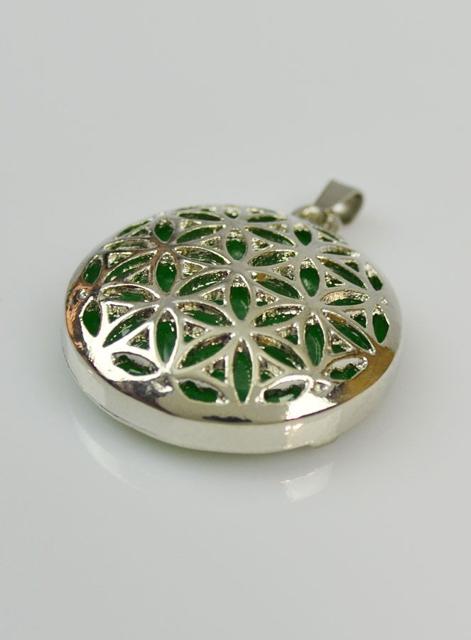 Pendentif Fleur de Vie Pierre naturelle Aventurine Verte (pic 3)