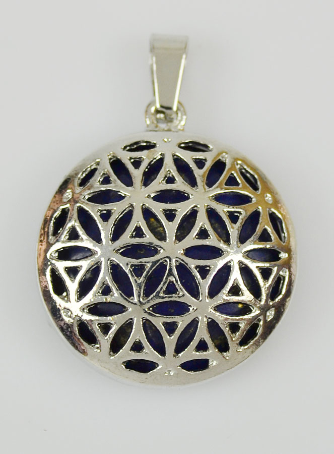 Pendentif Fleur de Vie Pierre naturelle Lapis Lazuli (pic 2)