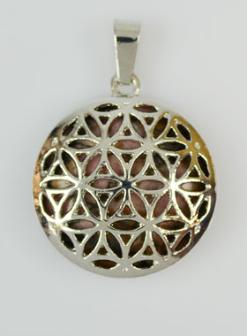 Pendentif Fleur de Vie Pierre Naturelle Rhodonite (pic 1)