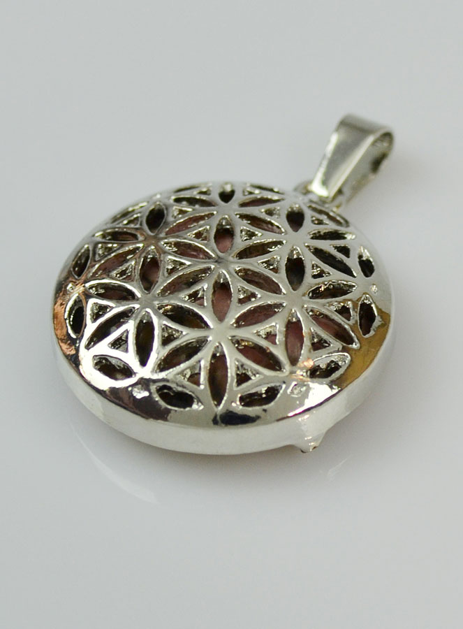 Pendentif Fleur de Vie Pierre Naturelle Rhodonite (pic 3)